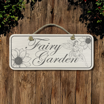 Fairy Garden - Wooden Outdoor Garden Sign