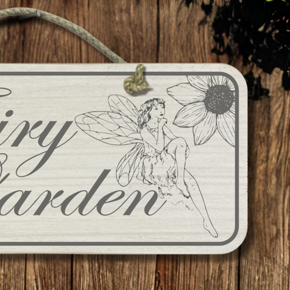 Fairy Garden - Wooden Outdoor Garden Sign