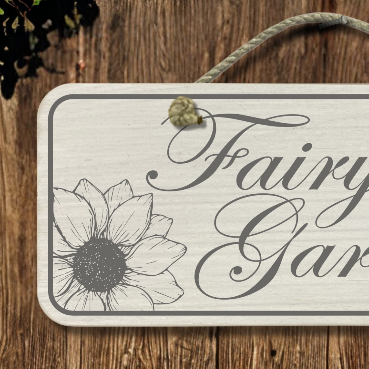 Fairy Garden - Wooden Outdoor Garden Sign