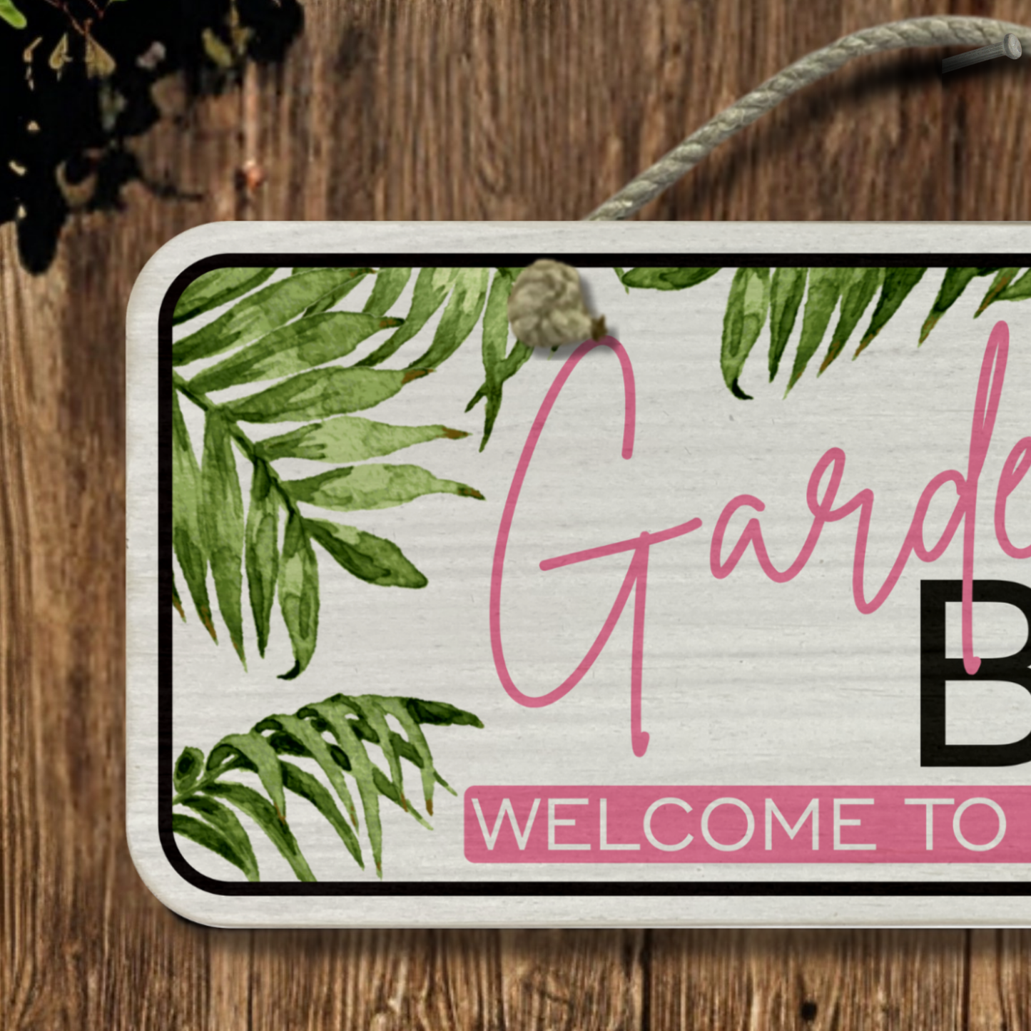 Garden Bar - Wooden Outdoor Sign