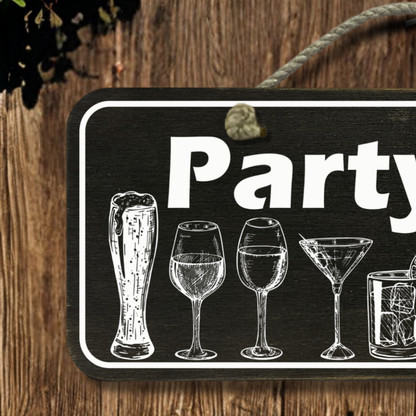 Party Bar - Wooden Outdoor Sign