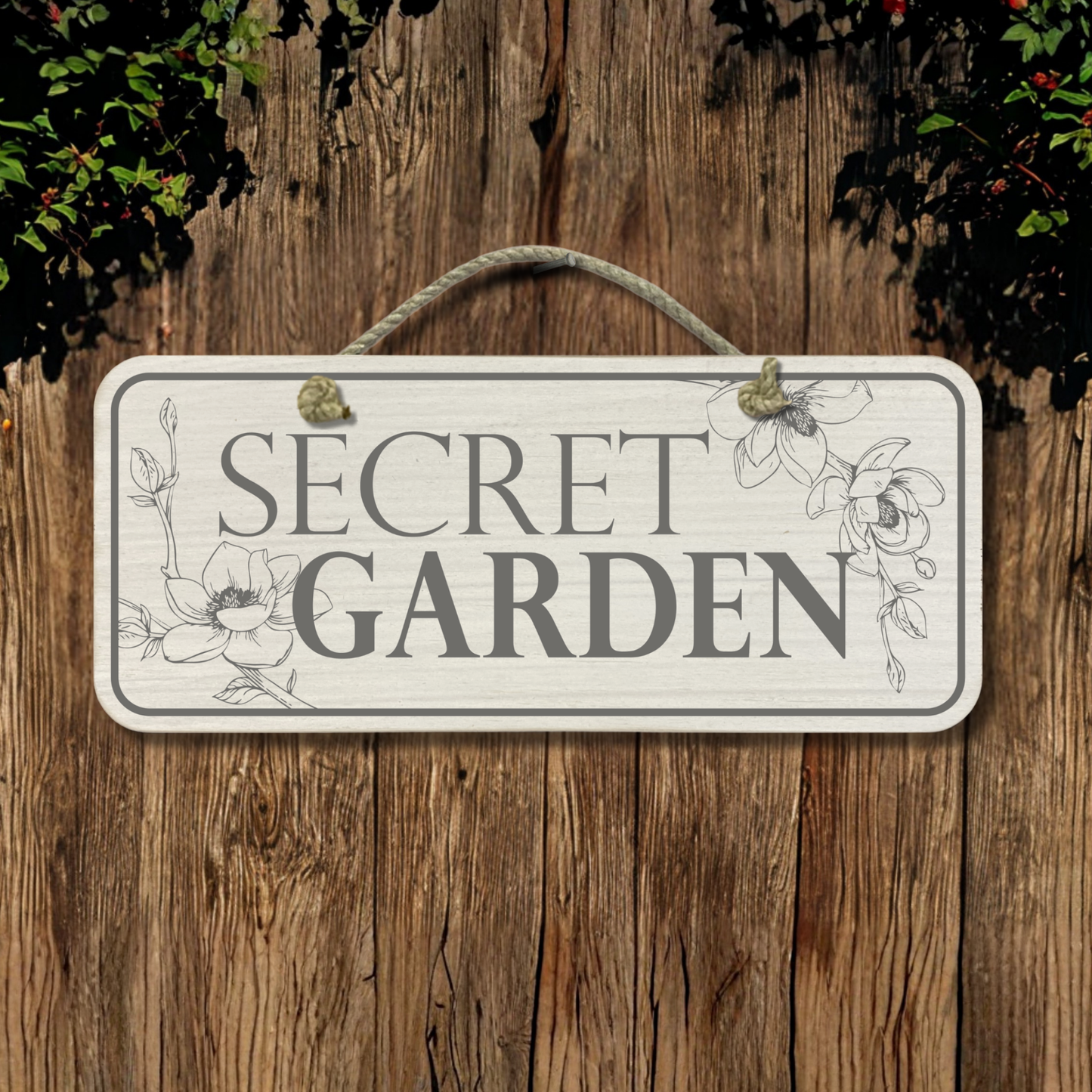Secret Garden - Wooden Outdoor Garden Sign
