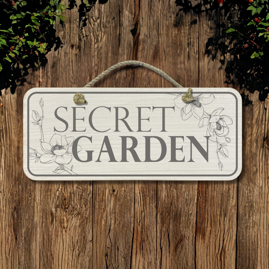 Secret Garden - Wooden Outdoor Garden Sign