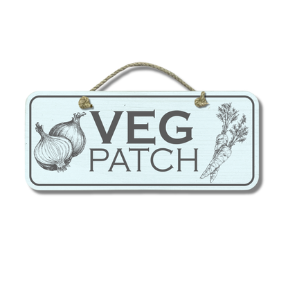 Veg Patch - Wooden Outdoor Garden Sign