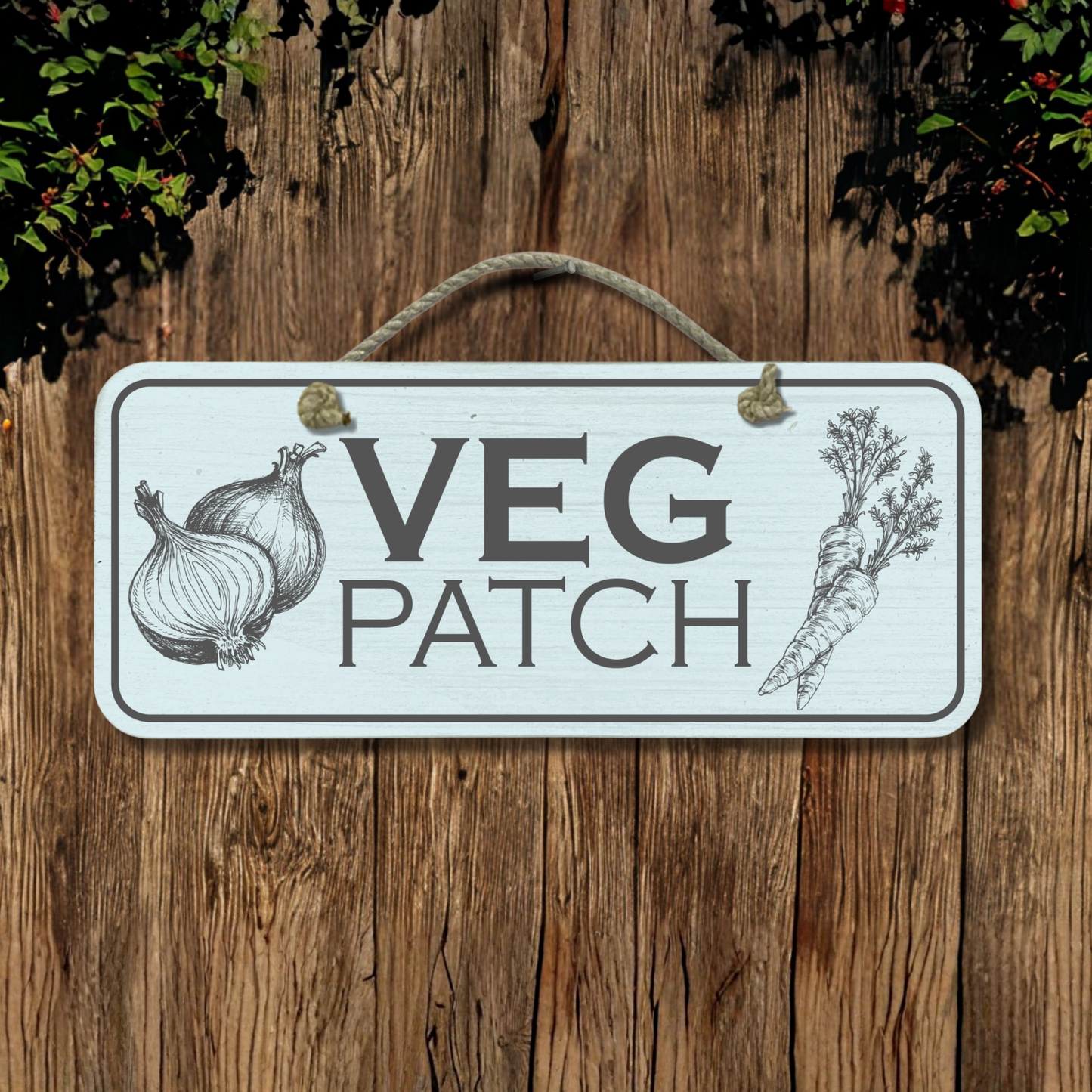 Veg Patch - Wooden Outdoor Garden Sign