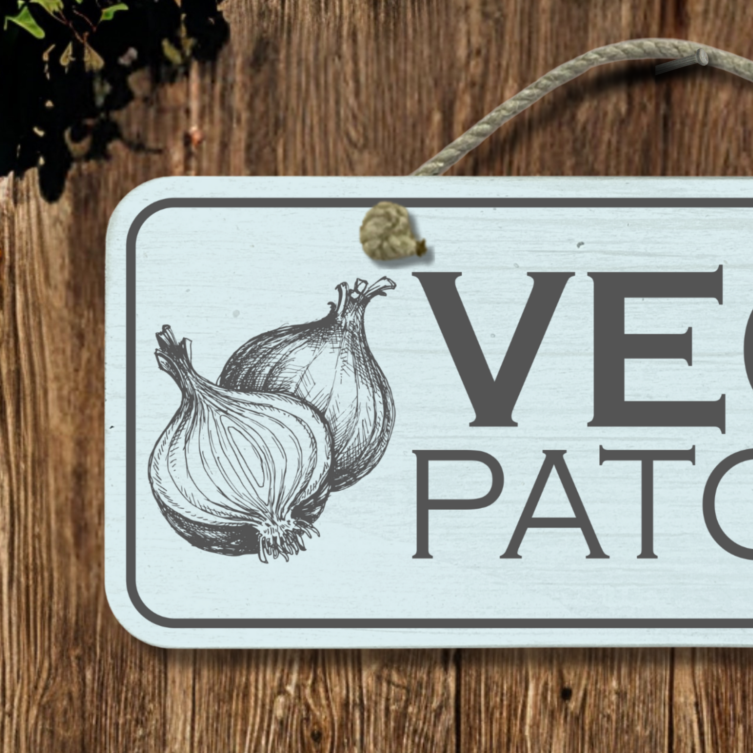Veg Patch - Wooden Outdoor Garden Sign