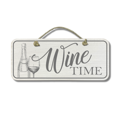 Wine Time - Wooden Outdoor Sign