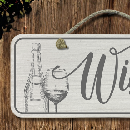 Wine Time - Wooden Outdoor Sign