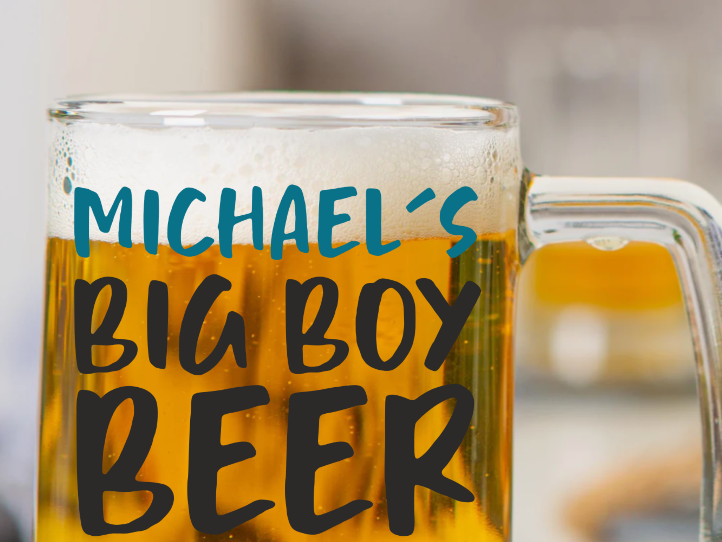 Personalised Beer Tankard - Drink Glass