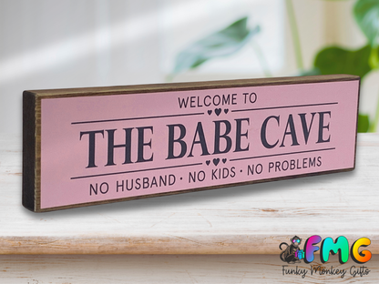 The Babe Cave | Rustic Block Shelf Sitter