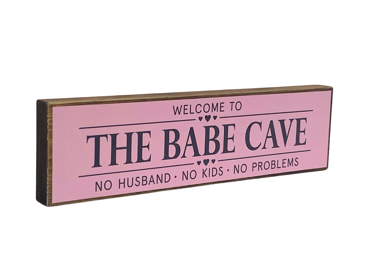 The Babe Cave | Rustic Block Shelf Sitter