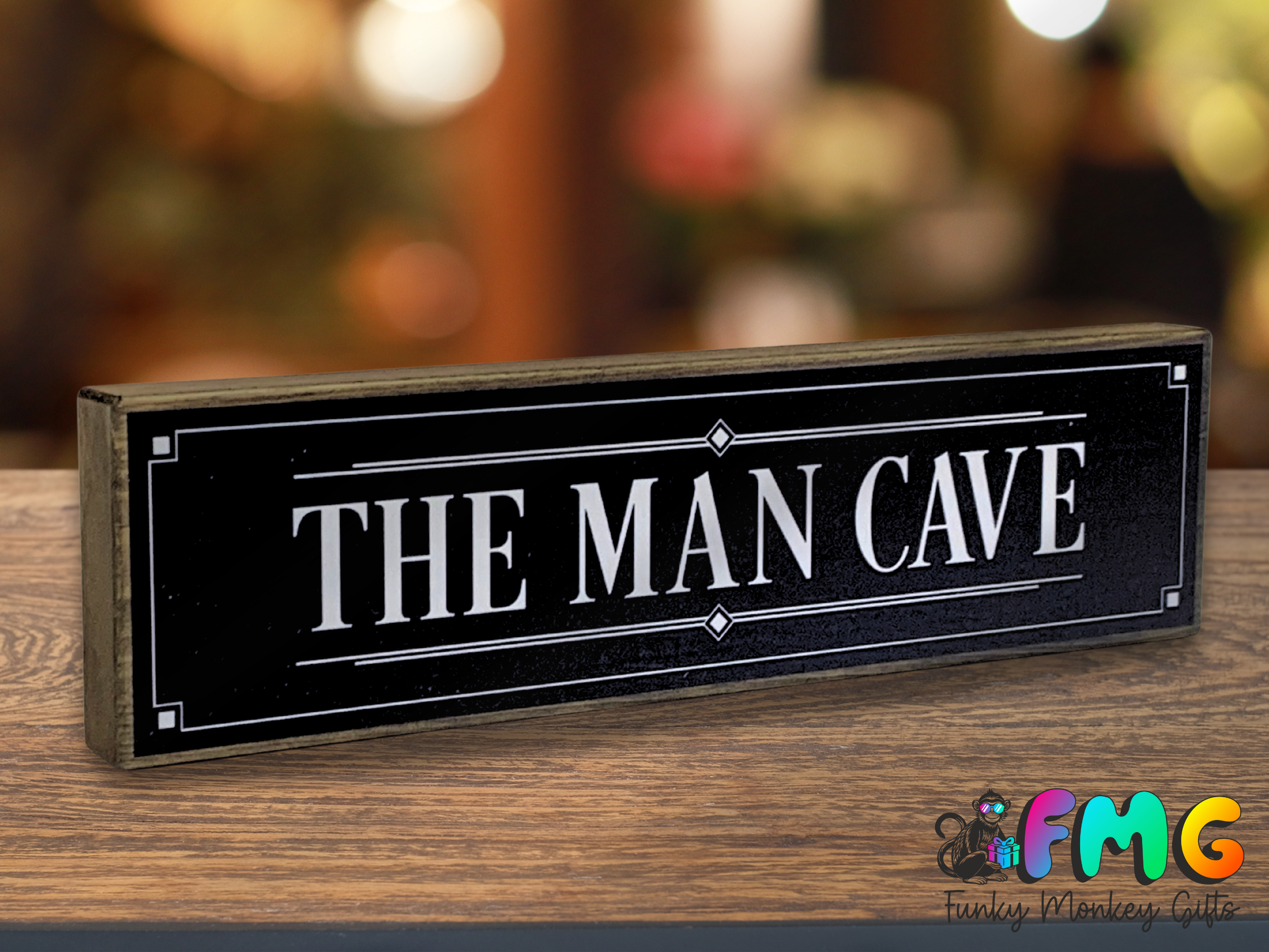 The Man Cave | Rustic Block Shelf Sitter