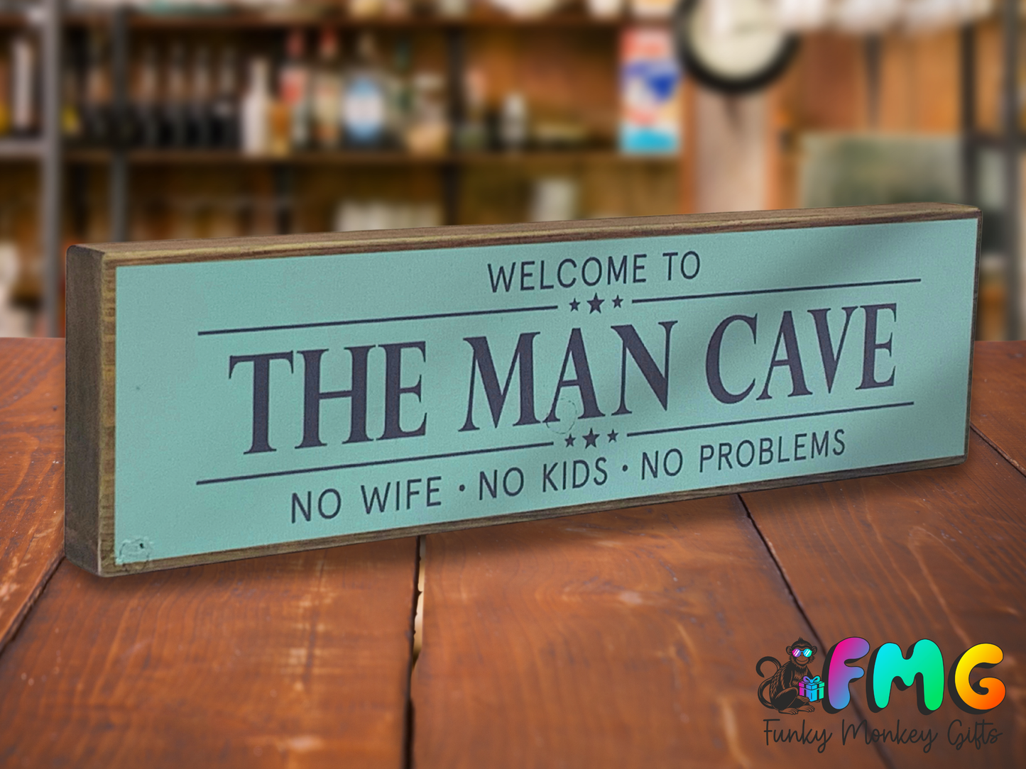 The Man Cave | Rustic Block Shelf Sitter