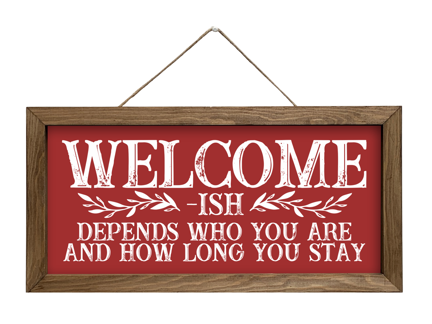 Welcome-ish | Rustic Framed Christmas Sign