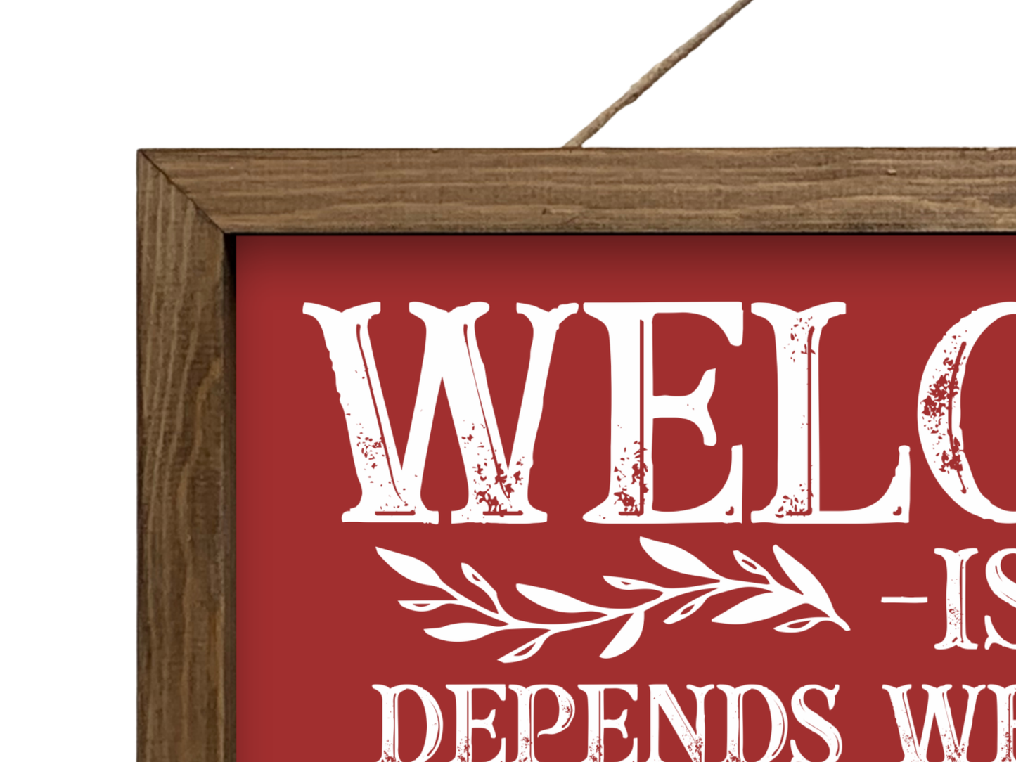 Welcome-ish | Rustic Framed Christmas Sign