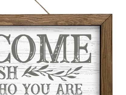 Welcome-ish | Rustic Framed Christmas Sign