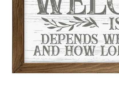 Welcome-ish | Rustic Framed Christmas Sign
