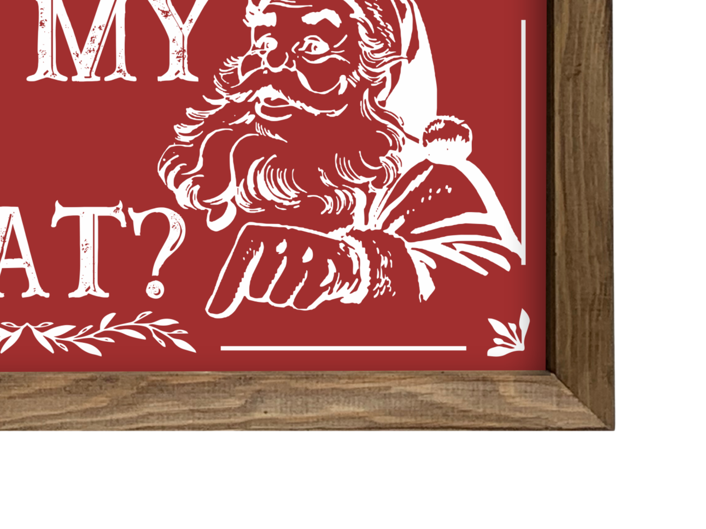 Where My Ho's At? | Rustic Framed Christmas Sign