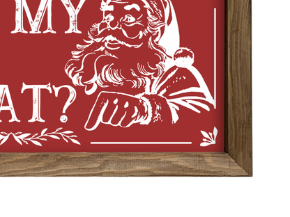 Where My Ho's At? | Rustic Framed Christmas Sign