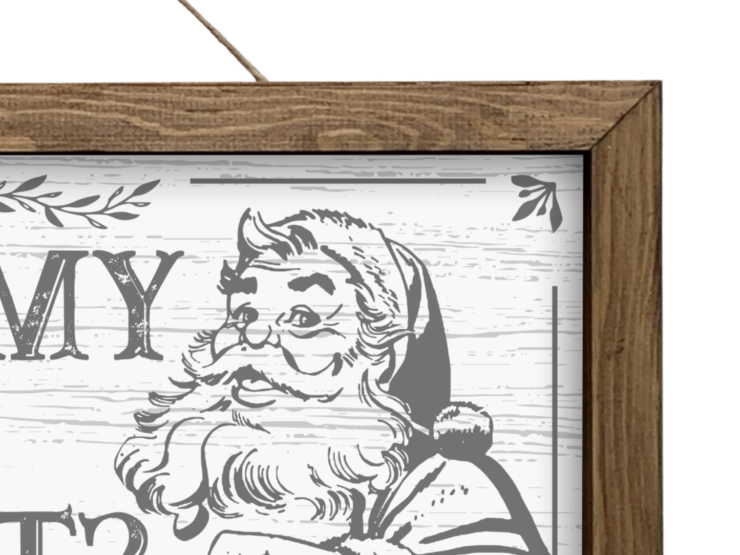 Where My Ho's At? | Rustic Framed Christmas Sign