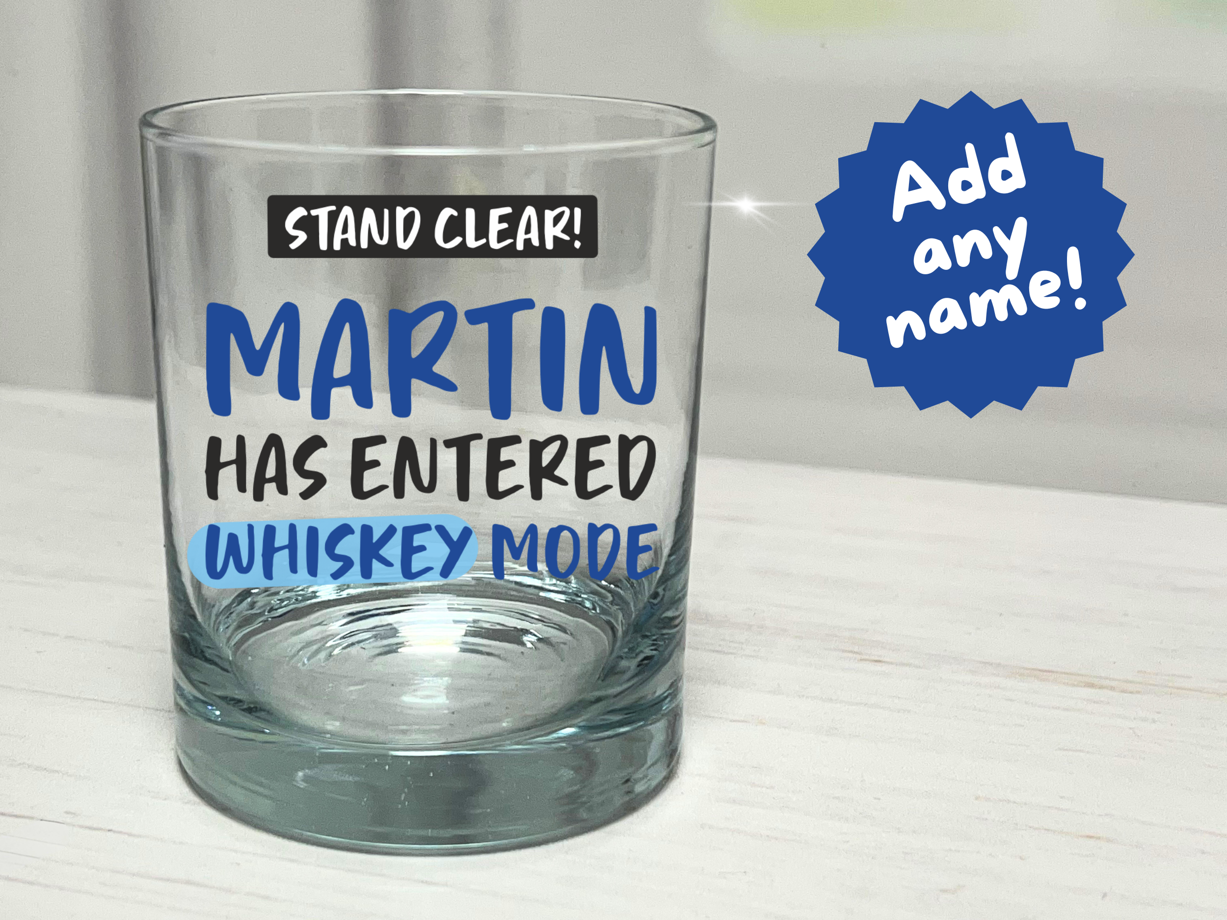 Personalised Whiskey Tumbler - Drink Glass