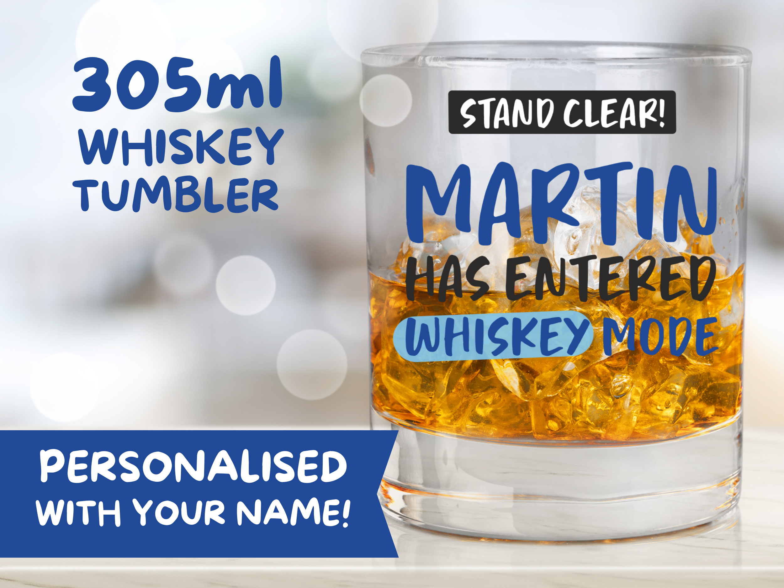 Personalised Whiskey Tumbler - Drink Glass