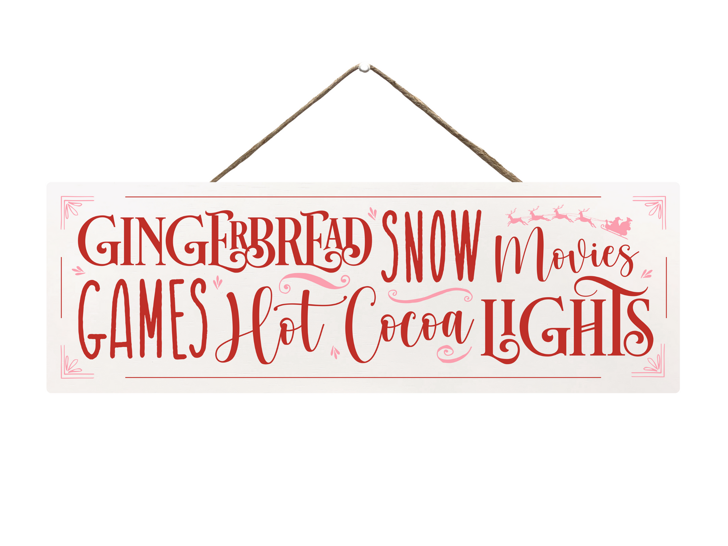 Cosy Christmas Sign | Hanging Christmas Sign