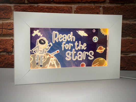 Reach For The Stars | LED Frame Night Light