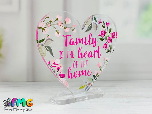 Family Quote | Acrylic Heart Plaque
