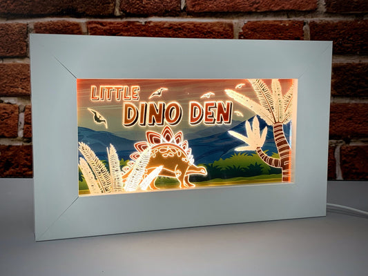Dino Den | LED Frame Night Light