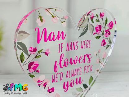 Nan Quote | Acrylic Heart Plaque
