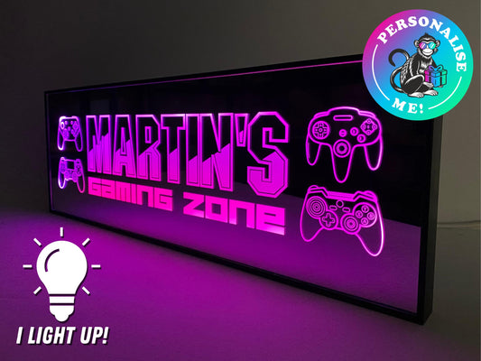 Personalised Gaming Zone | LED Light Up Mirror