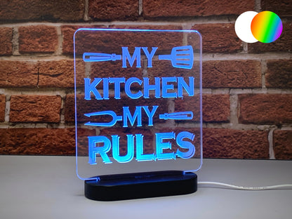 My Kitchen My Rules | LED Light Up Sign