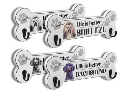 Dog Breed Illustration | Bone-Shaped Lead Hanger