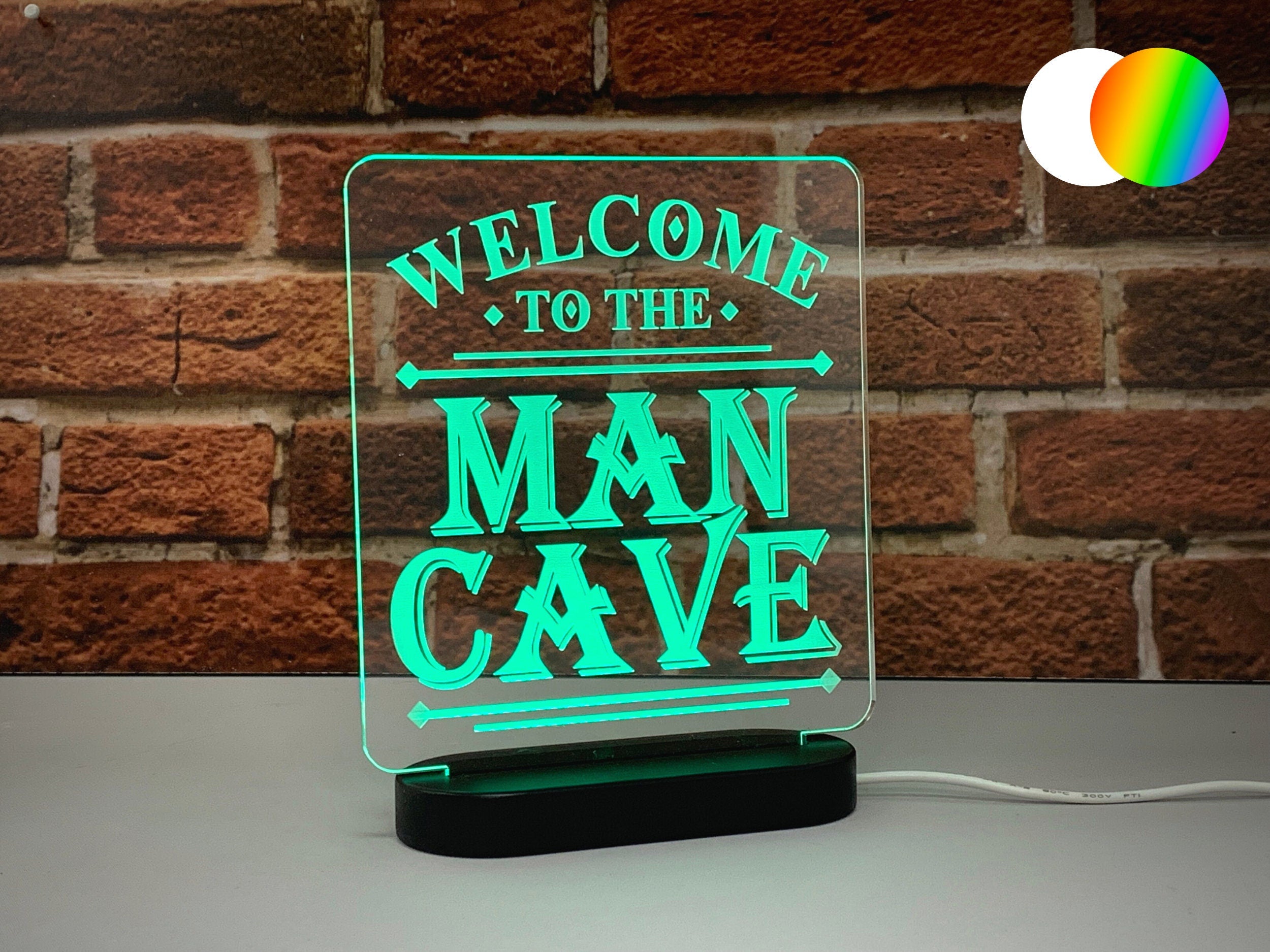Welcome To The Man Cave | LED Light Up Sign