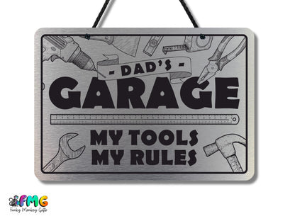 Dad's Garage | Metal Sign (Available in 2 colours)