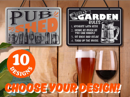 Garden Bar | Metal Signs (Multiple designs)