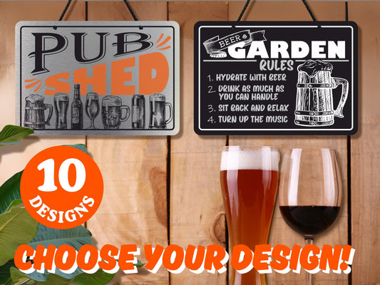 Garden Bar | Metal Signs (Multiple designs)