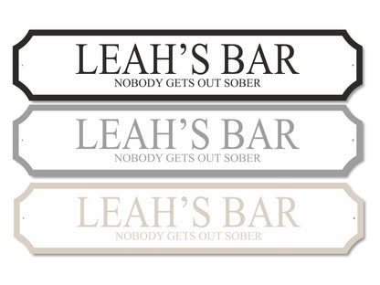 Personalised Bar | Acrylic Street Sign