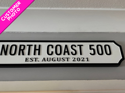 Personalised Double Line Vintage-Style Street Sign
