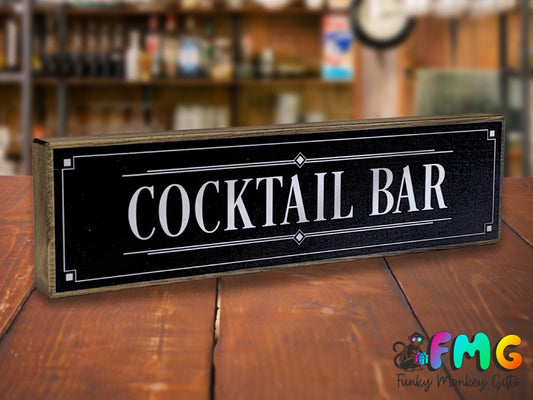 Cocktail Bar | Rustic Block Shelf Sitter