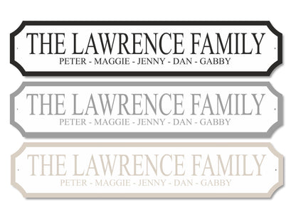Personalised Family Names | Acrylic Street Sign